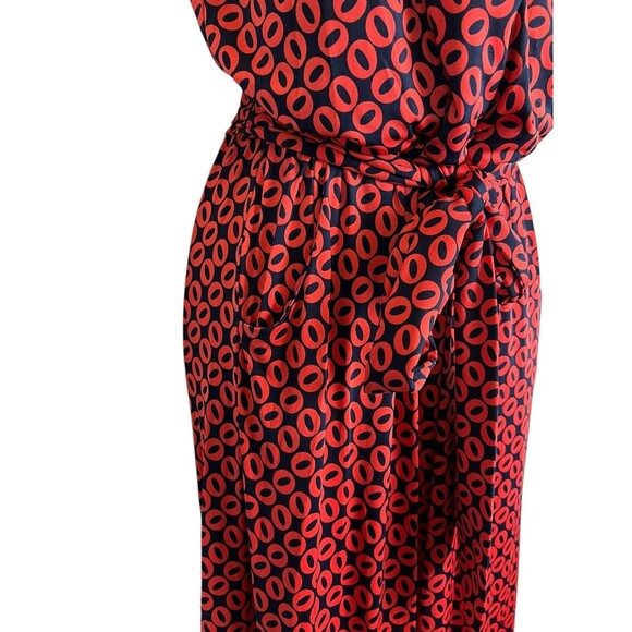 Nikki Nikki Poulos Surplice Wrap Front Wide Leg Jumpsuit  Size S  Jersey Knit - Picture 5 of 11